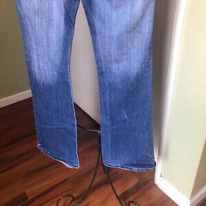 ONEILL WOMEN JEANS BOOT CUT LOW RISE FLAP POCKET STRETCH EUC SZ 0